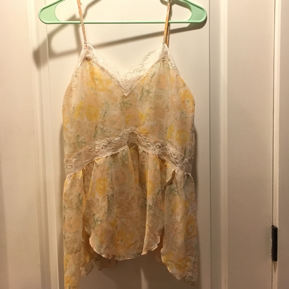 NWT Free People Intimately lace and tulip top